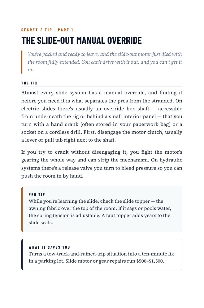 The Slide-Out Manual Override